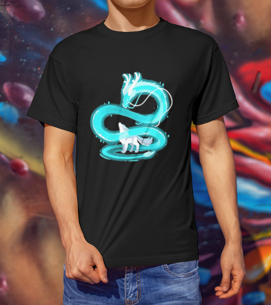 Esprit De La Lune Dragon And Wolf T-Shirt
