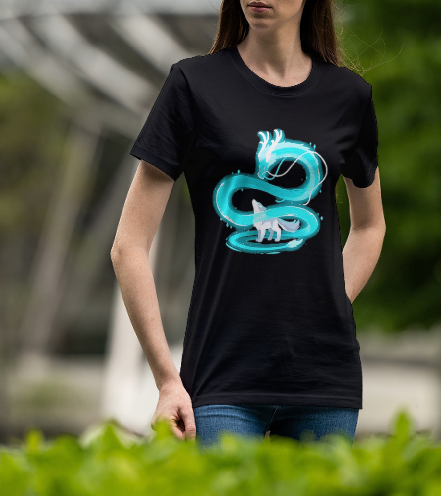 Esprit De La Lune Dragon And Wolf T-Shirt