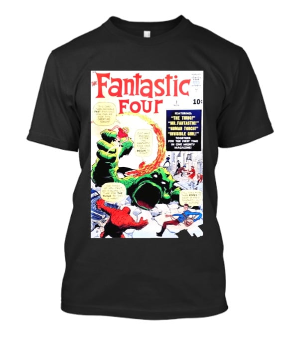 Fantastic Four #1 Nov 1961 Marvel Comics The Thing Mr. Fantastic Human Torch Invisible Girl Classic Cover T-Shirt