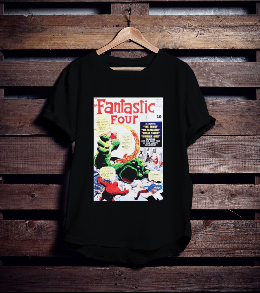 Fantastic Four #1 Nov 1961 Marvel Comics The Thing Mr. Fantastic Human Torch Invisible Girl Classic Cover T-Shirt