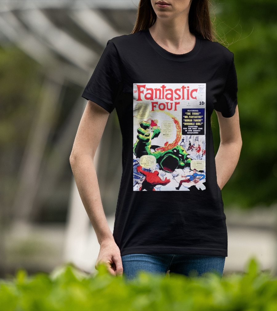 Fantastic Four #1 Nov 1961 Marvel Comics The Thing Mr. Fantastic Human Torch Invisible Girl Classic Cover T-Shirt