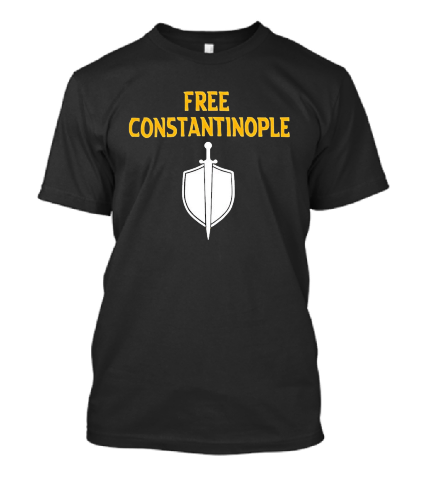 Free Constantinople Byzantine Sword Shield T-Shirt