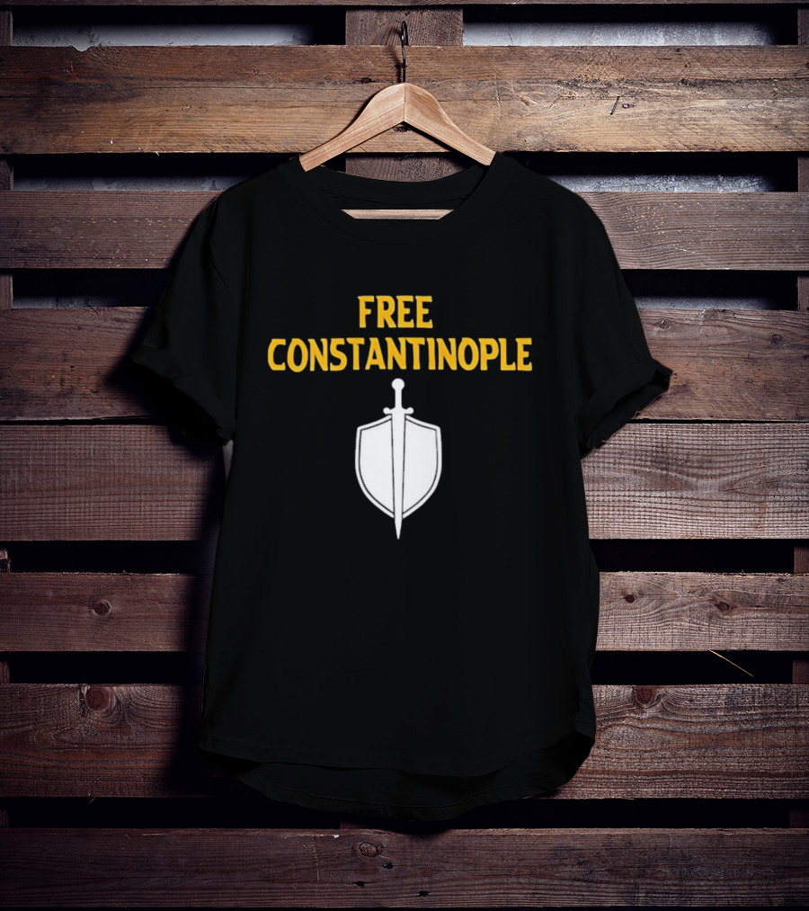 Free Constantinople Byzantine Sword Shield T-Shirt