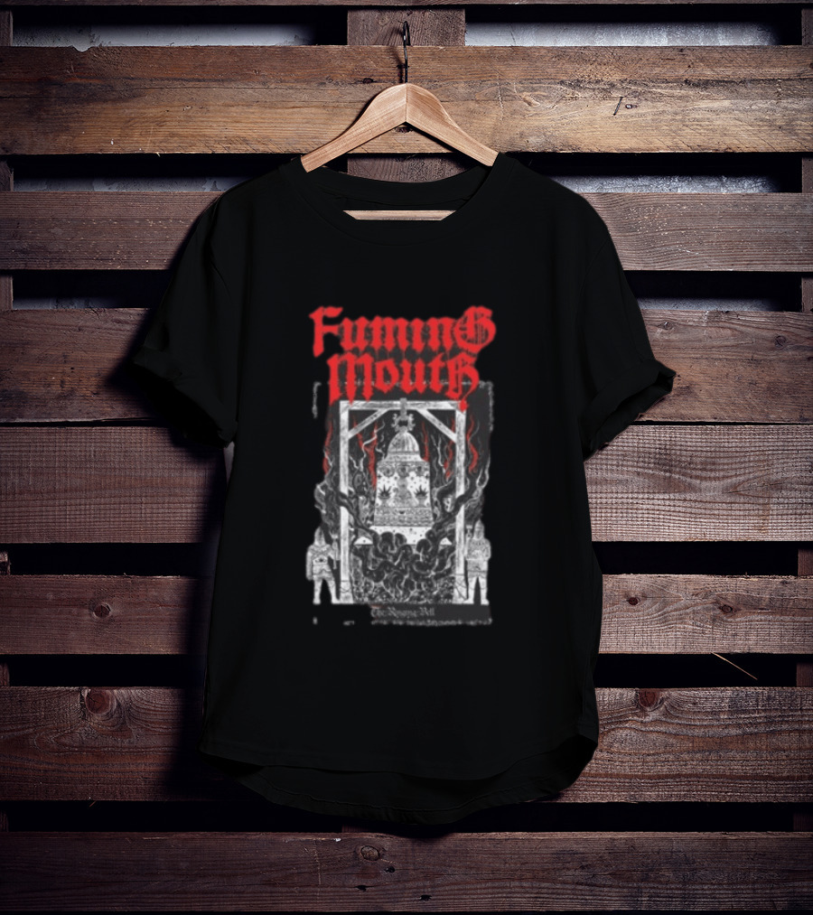 Fuming Mouth Grave Stench Bell Gothic T-Shirt