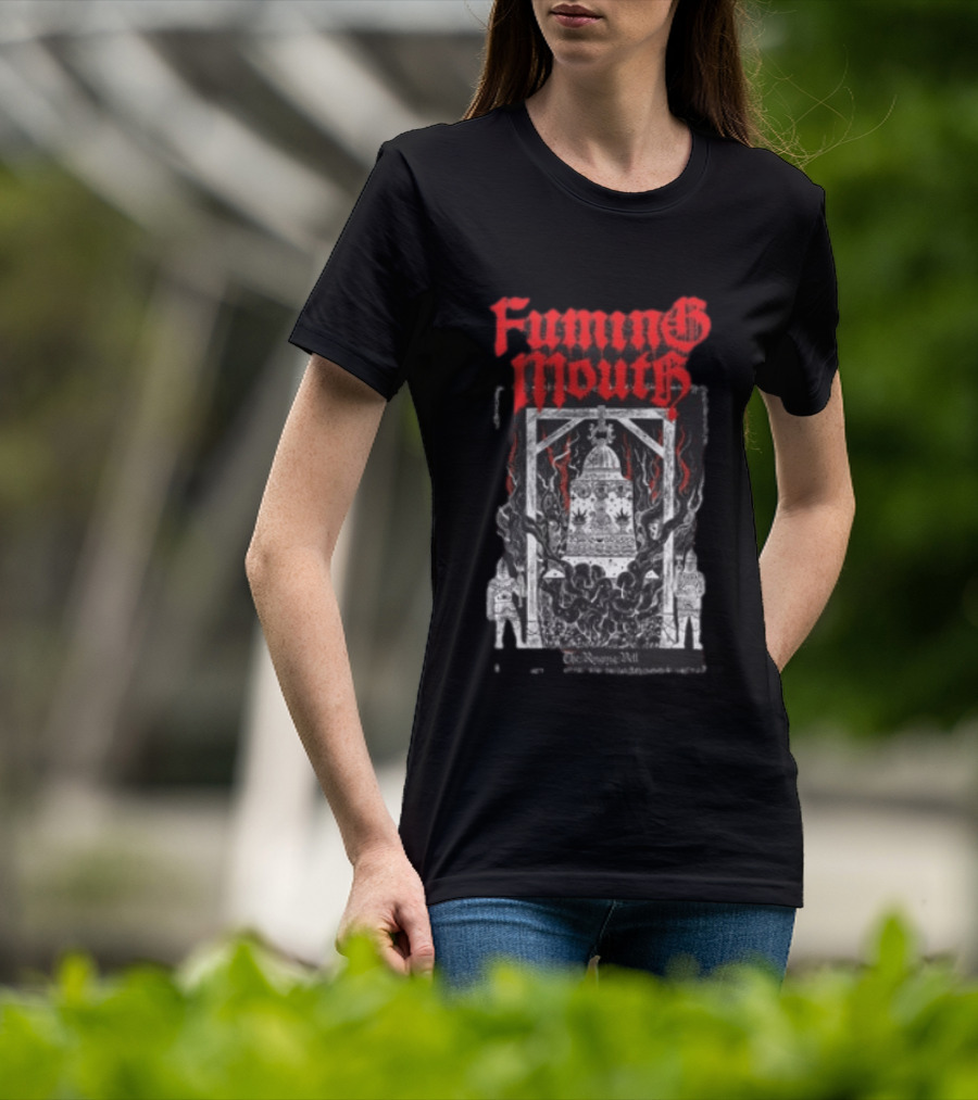 Fuming Mouth Grave Stench Bell Gothic T-Shirt
