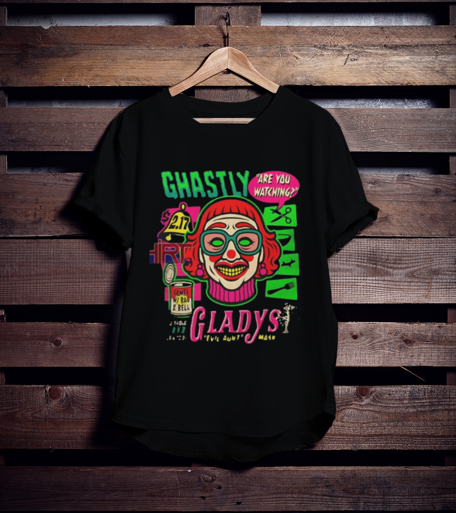 Ghastly Gladys Are You Ing Retro Clown Vintage Pop T-Shirt