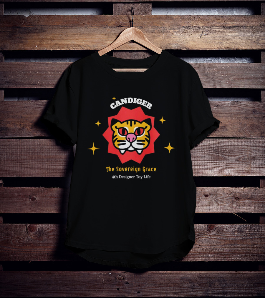 Candiger Sovereign Grace 4th Designer Toy Life Tiger Face T-Shirt