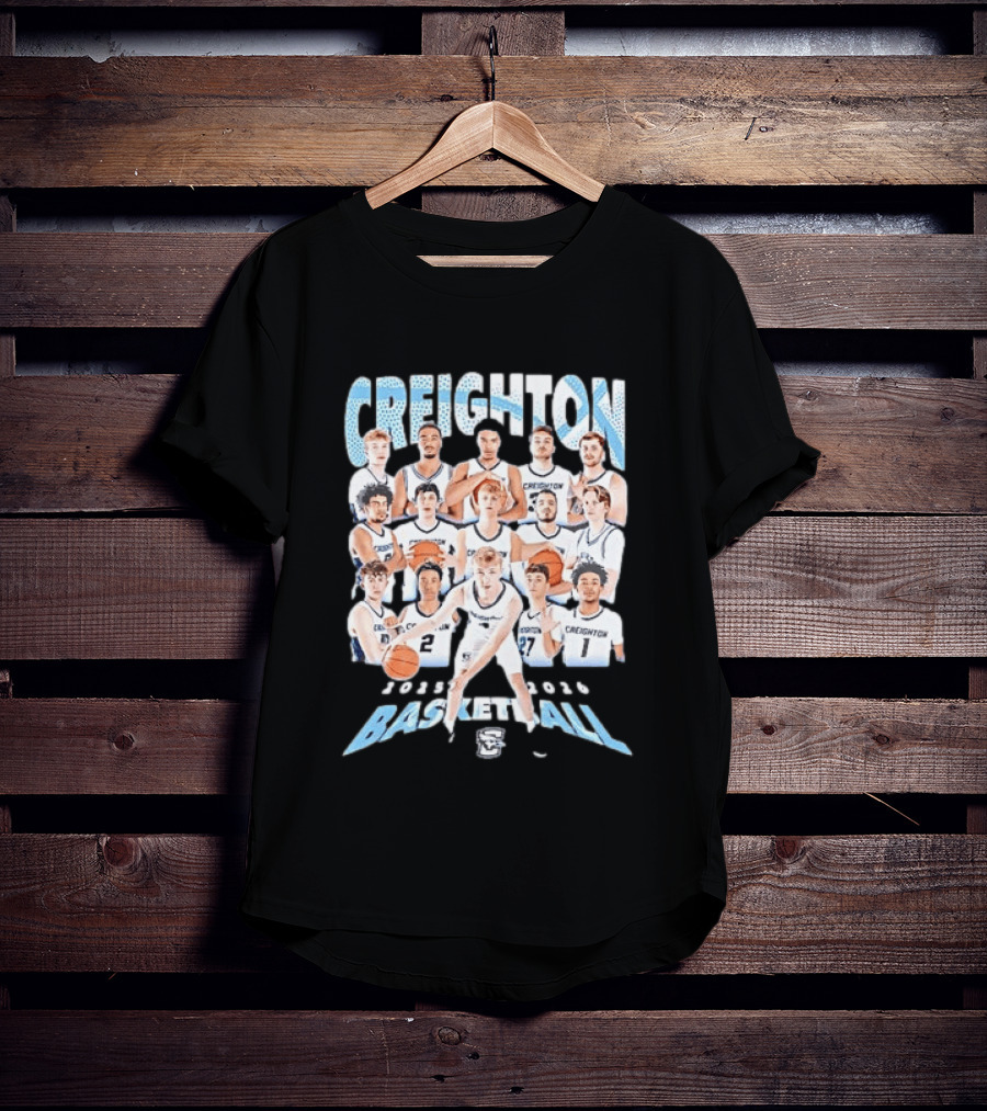 Creighton 2026 Basketball Team Players Roster T-Shirt