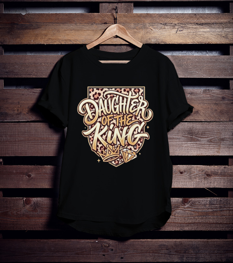 Daughter Of The King Leopard Crown Diamond T-Shirt