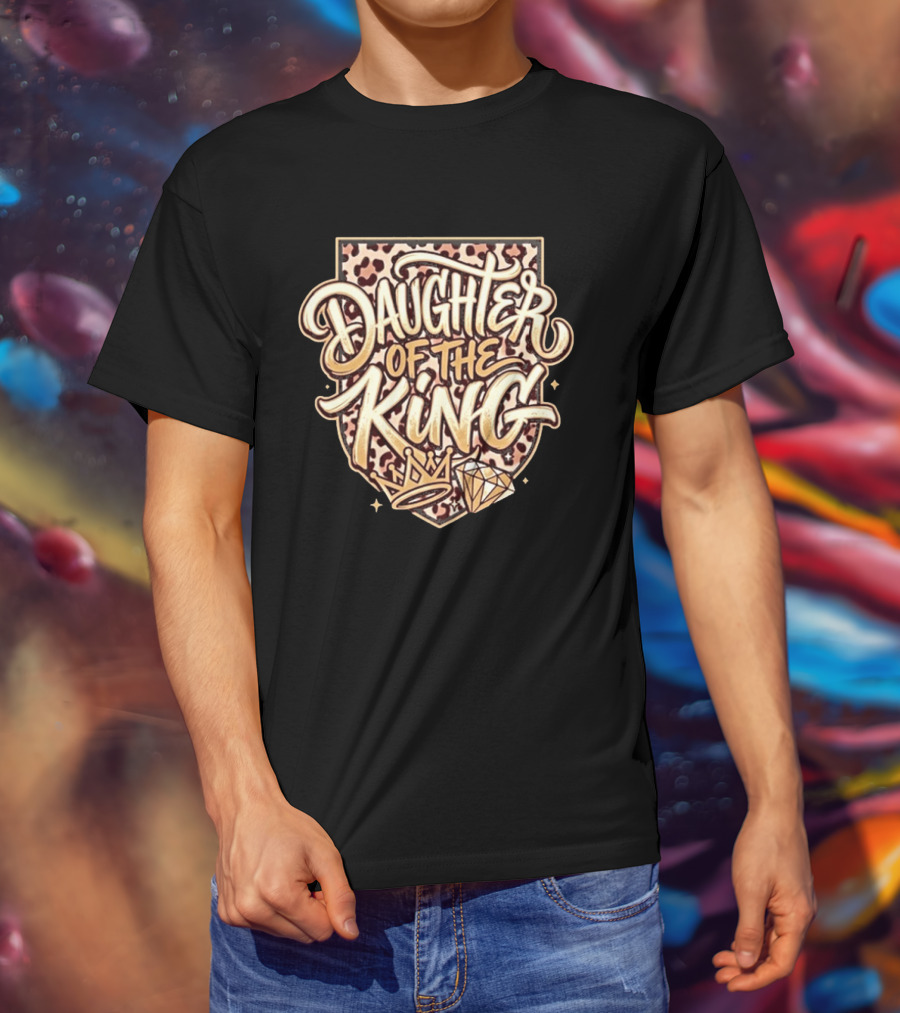 Daughter Of The King Leopard Crown Diamond T-Shirt