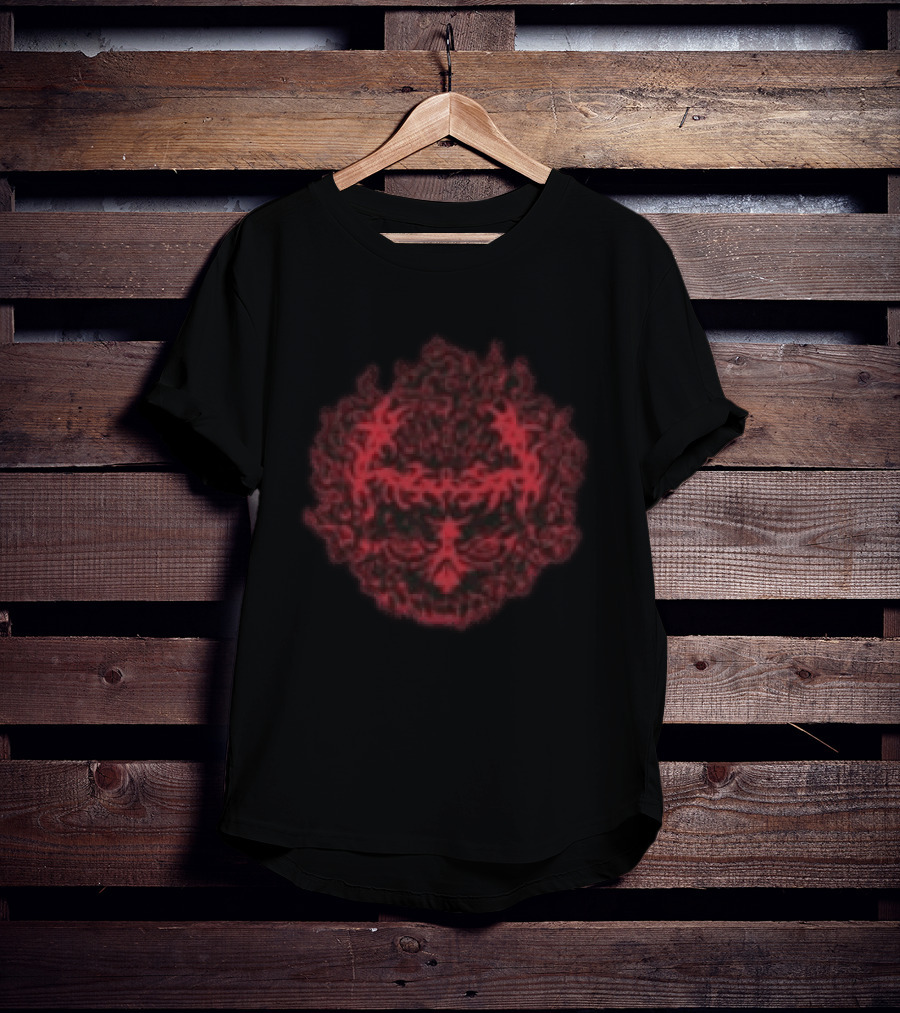 Daze Store Bloodshed Skull Red Floral Skull T-Shirt