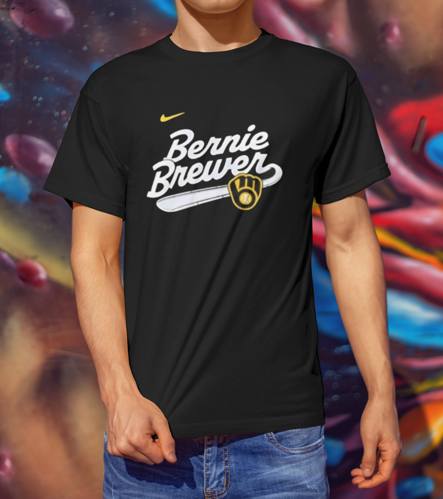 Bernie Brewer Milwaukee Brewers Iconic Bat And Ball Nike T-Shirt