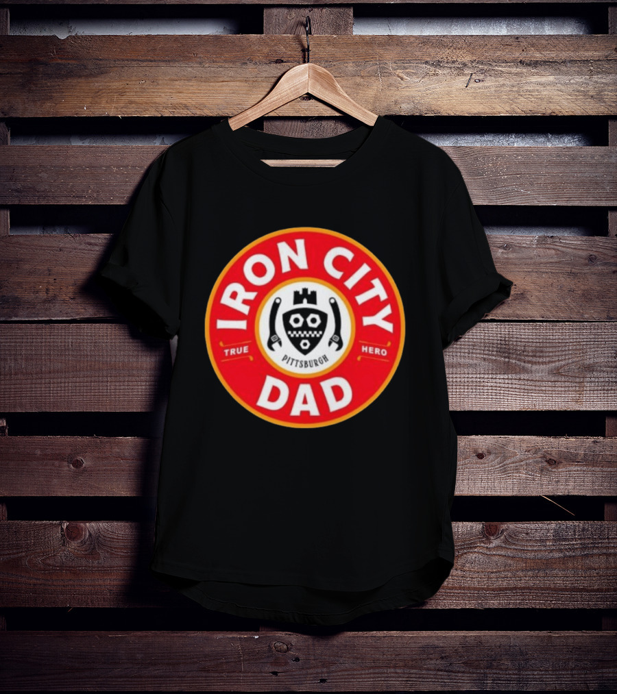 Iron City Dad Pittsburgh True Hero Circle T-Shirt