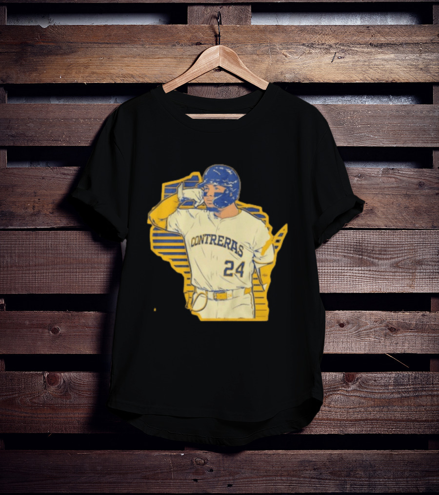 William Contreras Number 24 Milwaukee Baseball Player Original T-Shirt