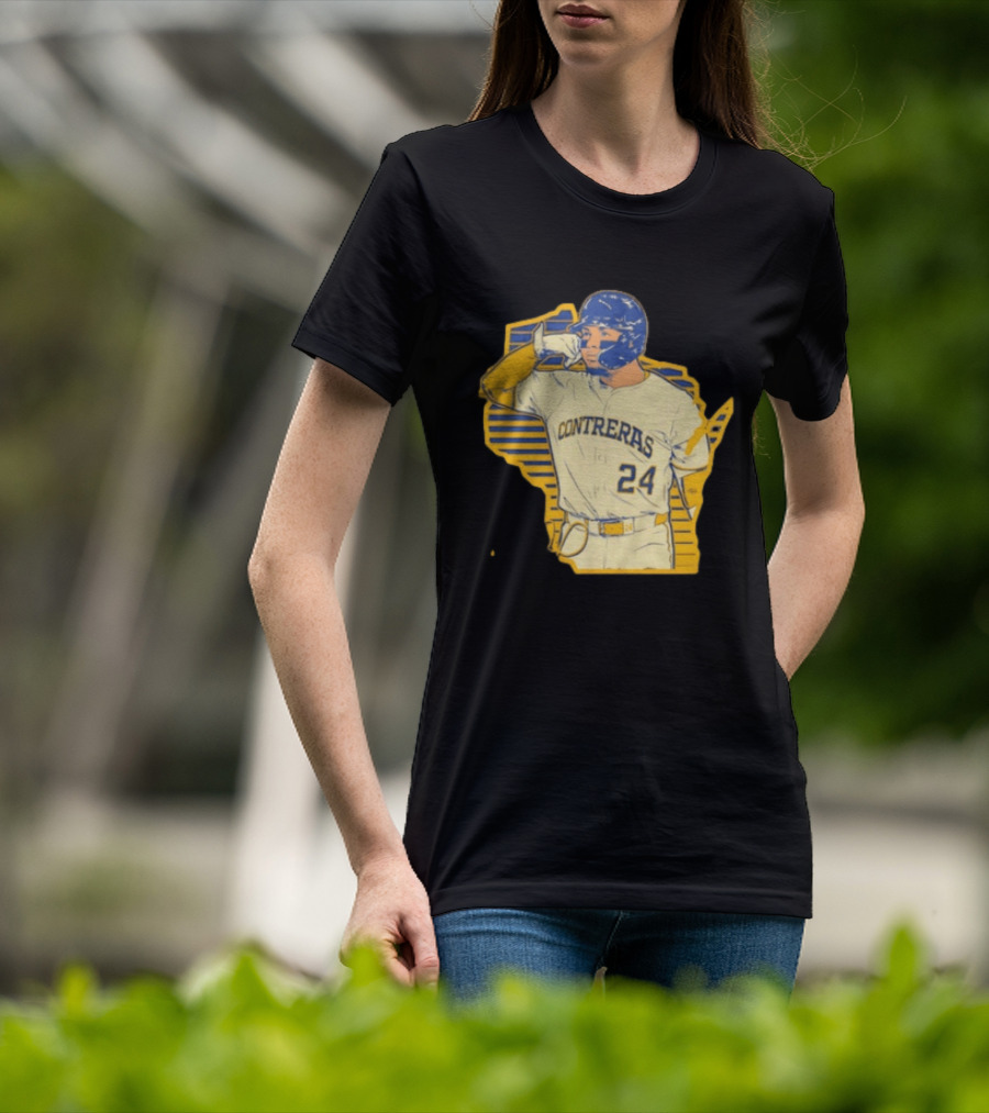 William Contreras Number 24 Milwaukee Baseball Player Original T-Shirt