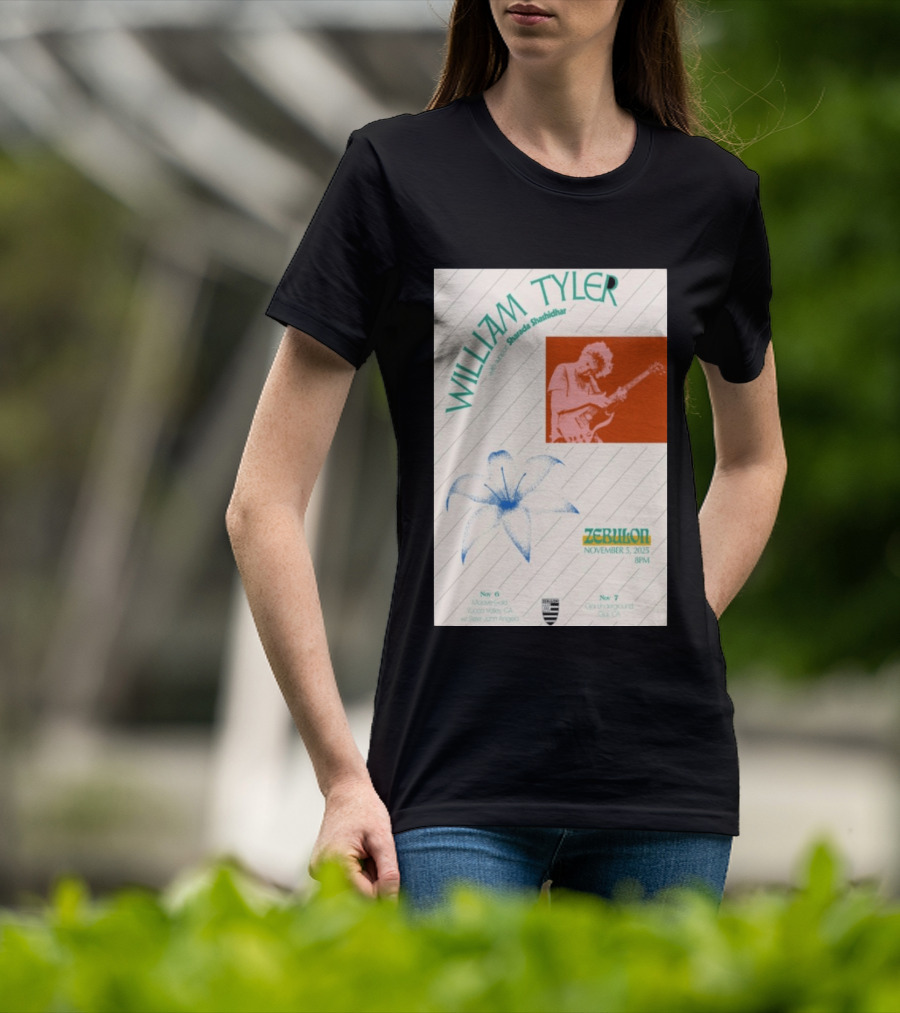William Tyler Shazhad Shashidhar Zebulon California Concert November 5 6 7 2025 Mohave Gold Ojai Underground T-Shirt