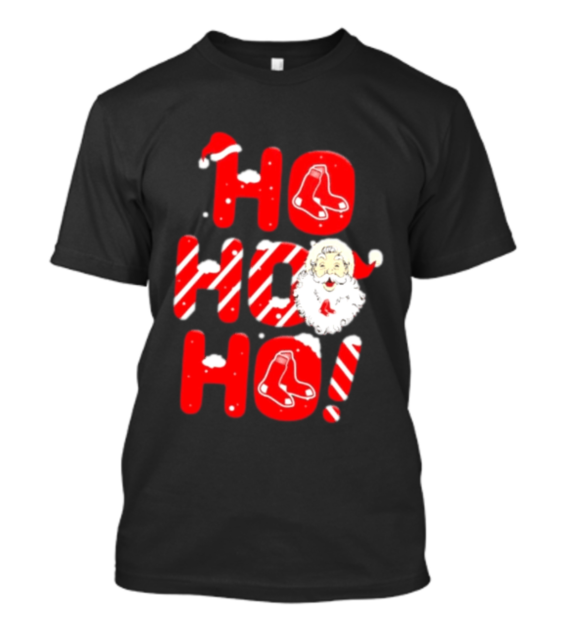 Boston Red Sox Santa Claus Ho Ho Ho Merry Christmas T-Shirt