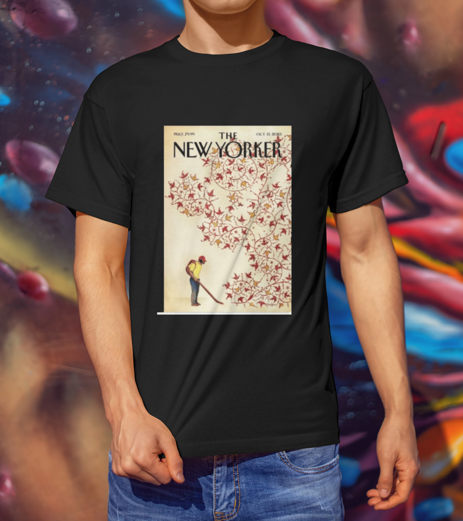 The New Yorker October 13 2025 Brian Stauffer Winds Of Change Vintage Cover T-Shirt