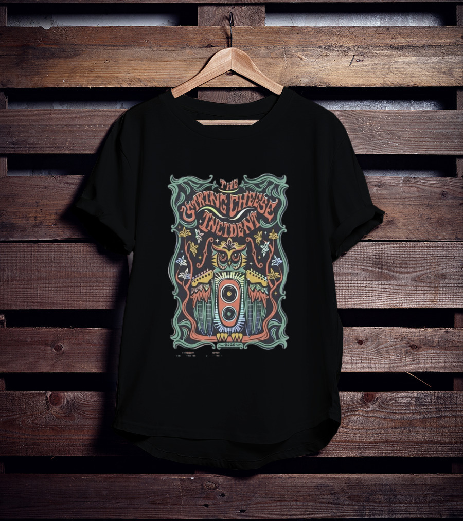 The String Cheese Incident Tour 2026 Owl Speaker T-Shirt