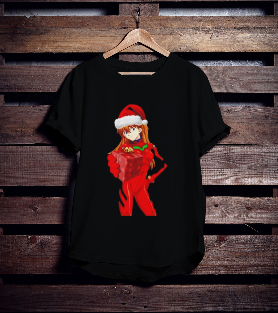 Asuka Christmas Present Neon Genesis Evangelion Anime T-Shirt