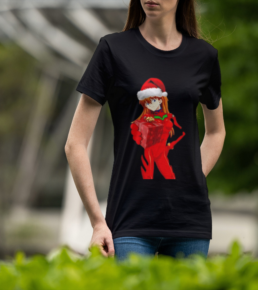 Asuka Christmas Present Neon Genesis Evangelion Anime T-Shirt