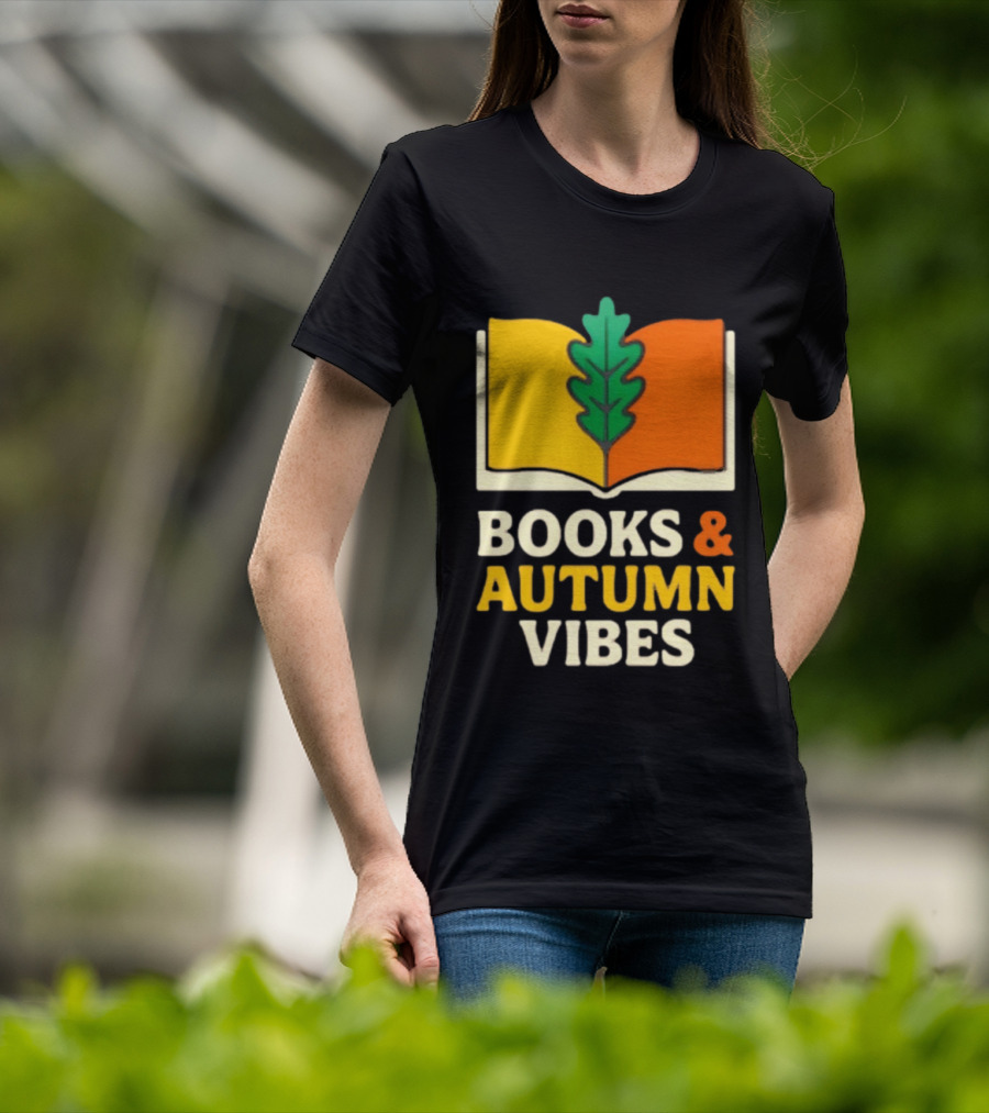 Books And Autumn Vibes Cozy Reading Season T-Shirt