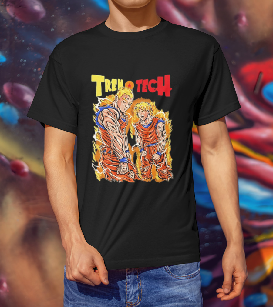 Tren Tech Dragon Ball Z Super Saiyan Goku Transformation Energy Burst T-Shirt