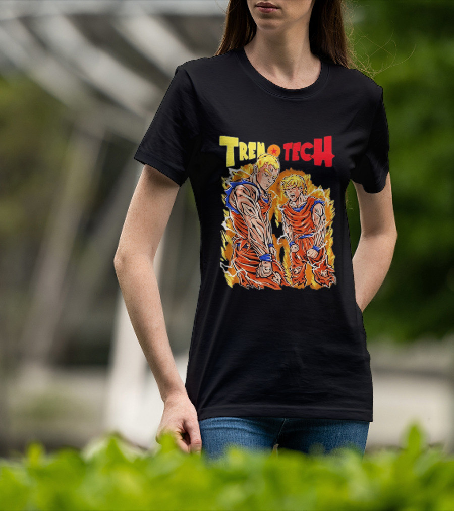 Tren Tech Dragon Ball Z Super Saiyan Goku Transformation Energy Burst T-Shirt