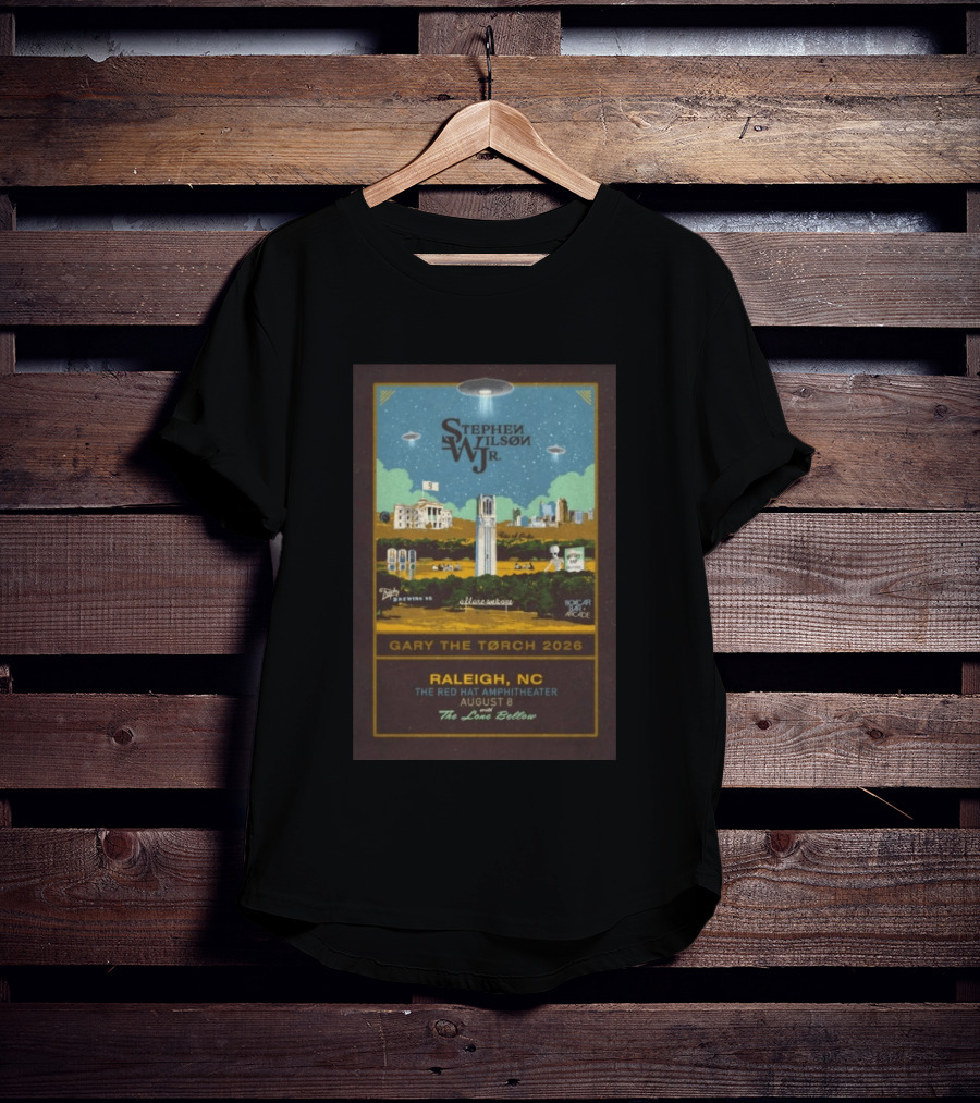 Stephen Wilson JR. Gary The Torch 2026 Raleigh NC Red Hat Amphitheater August 8 The Love Below T-Shirt