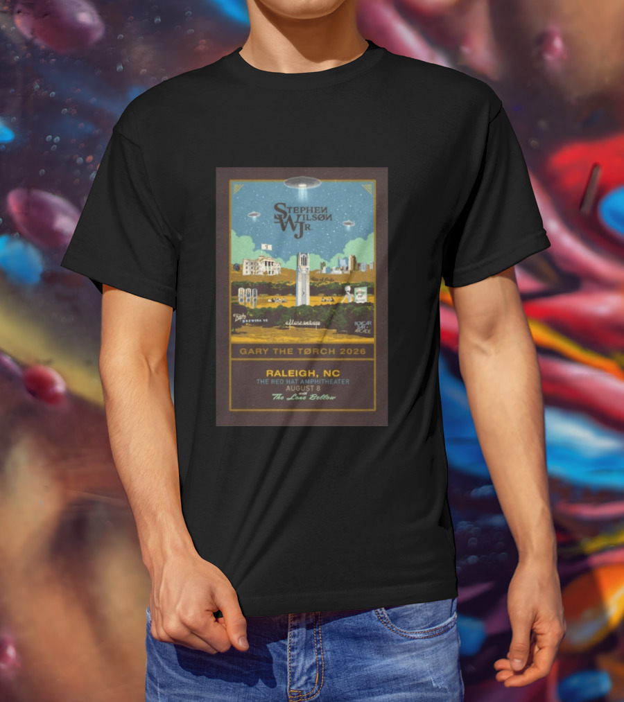Stephen Wilson JR. Gary The Torch 2026 Raleigh NC Red Hat Amphitheater August 8 The Love Below T-Shirt