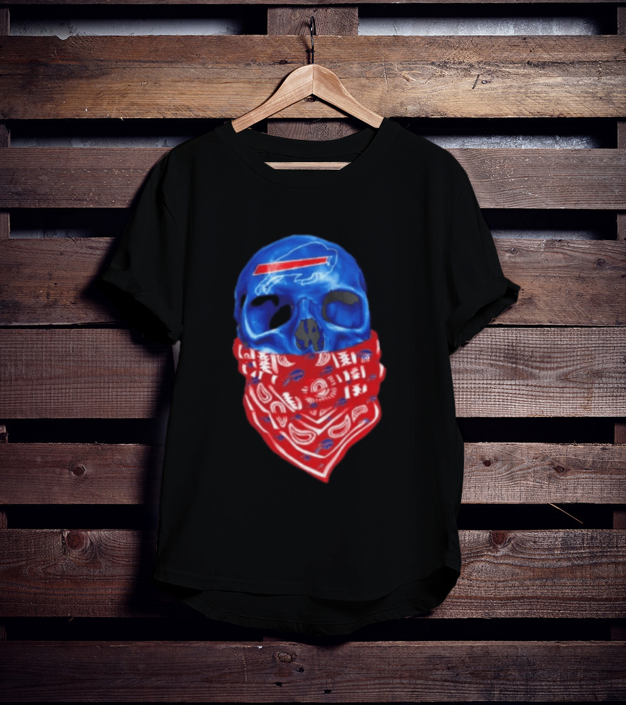Outlaw Skull Gang Buffalo Bills Bandana Face Covering Trend T-Shirt