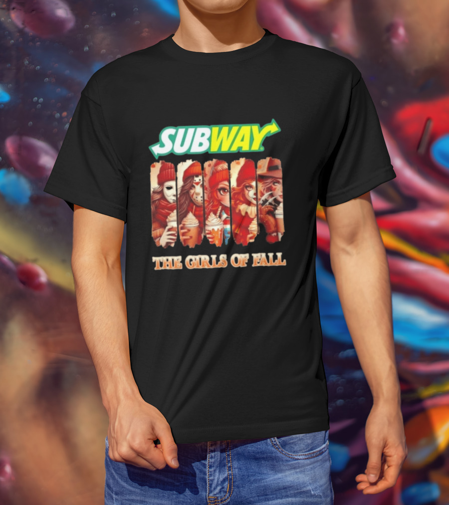 Trendy Subway The Girls Of Fall Cosplay Halloween T-Shirt