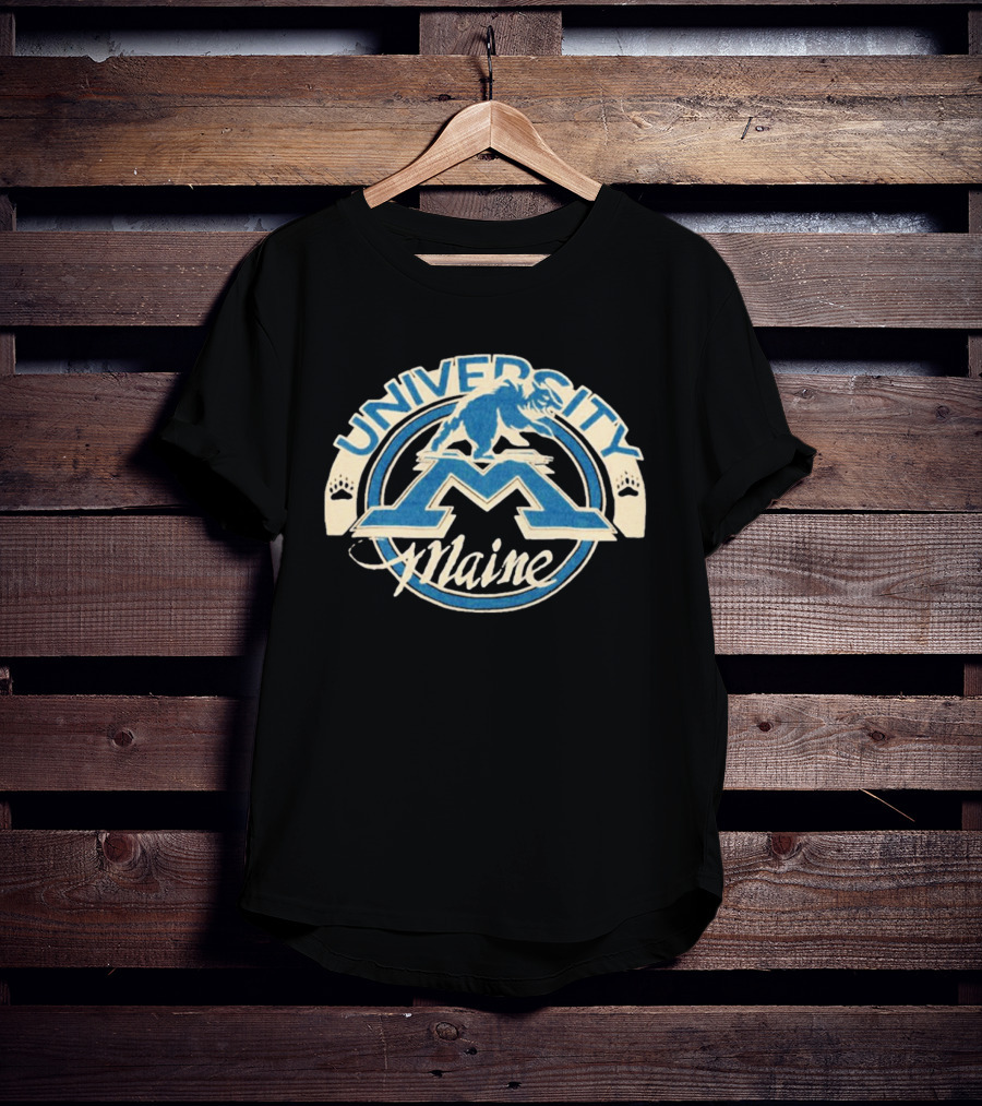 University Of Maine Bear Mascot Circular T-Shirt