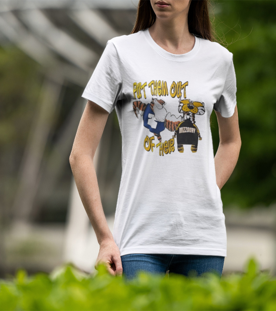 Put Them Out Of Their Mizzoury Auburn Tigers Missouri Tigers T-Shirt