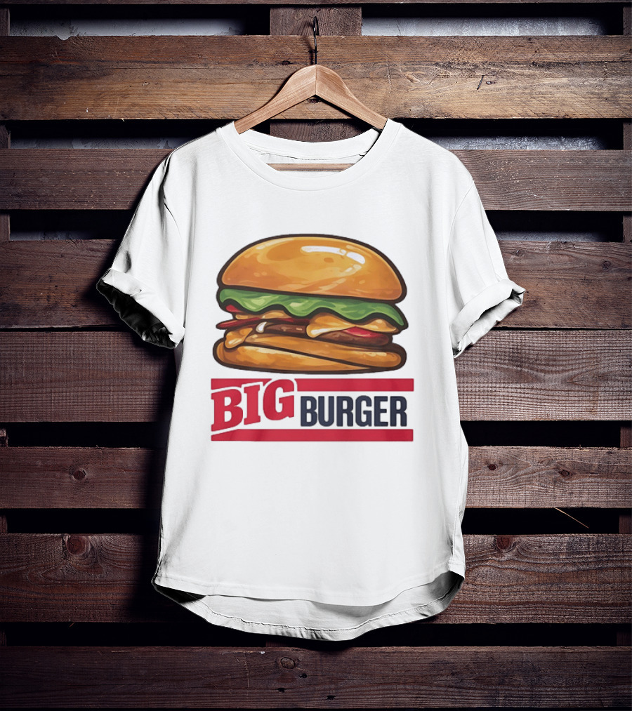 Big Burger Cheeseburger Fast Food Hamburger T-Shirt