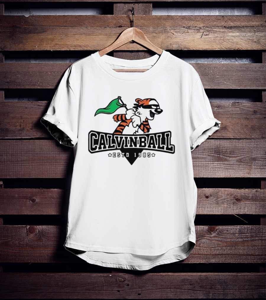 Calvinball Estd 1985 Cartoon Character Playing Sports With Green Flag T-Shirt