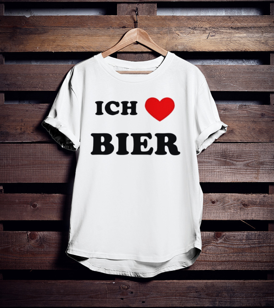 Ich Liebe Bier Heart Symbol For Beer Lovers T-Shirt