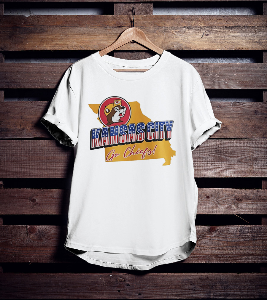 Kansas City Chiefs Buc Ees Go Chiefs Patriotic Kansas City T-Shirt