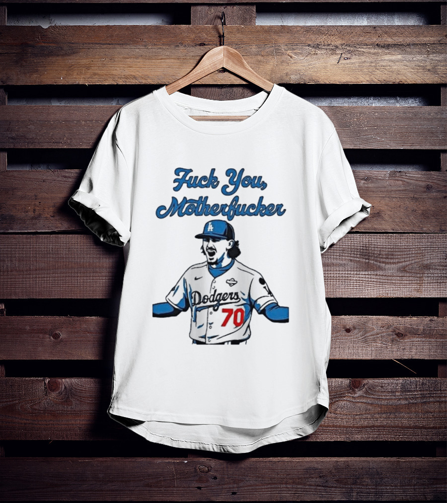 La Dodgers Justin Wrobleski 70 Baseball T-Shirt
