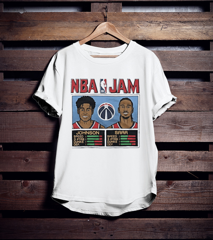 NBA Jam Wizards Johnson Alex Sarr Players Speed Points Dunks Defense T-Shirt