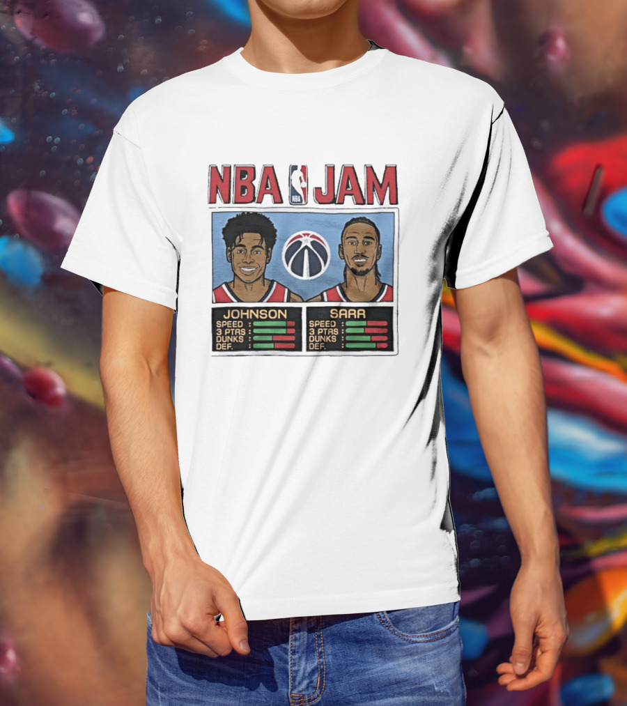NBA Jam Wizards Johnson Alex Sarr Players Speed Points Dunks Defense T-Shirt