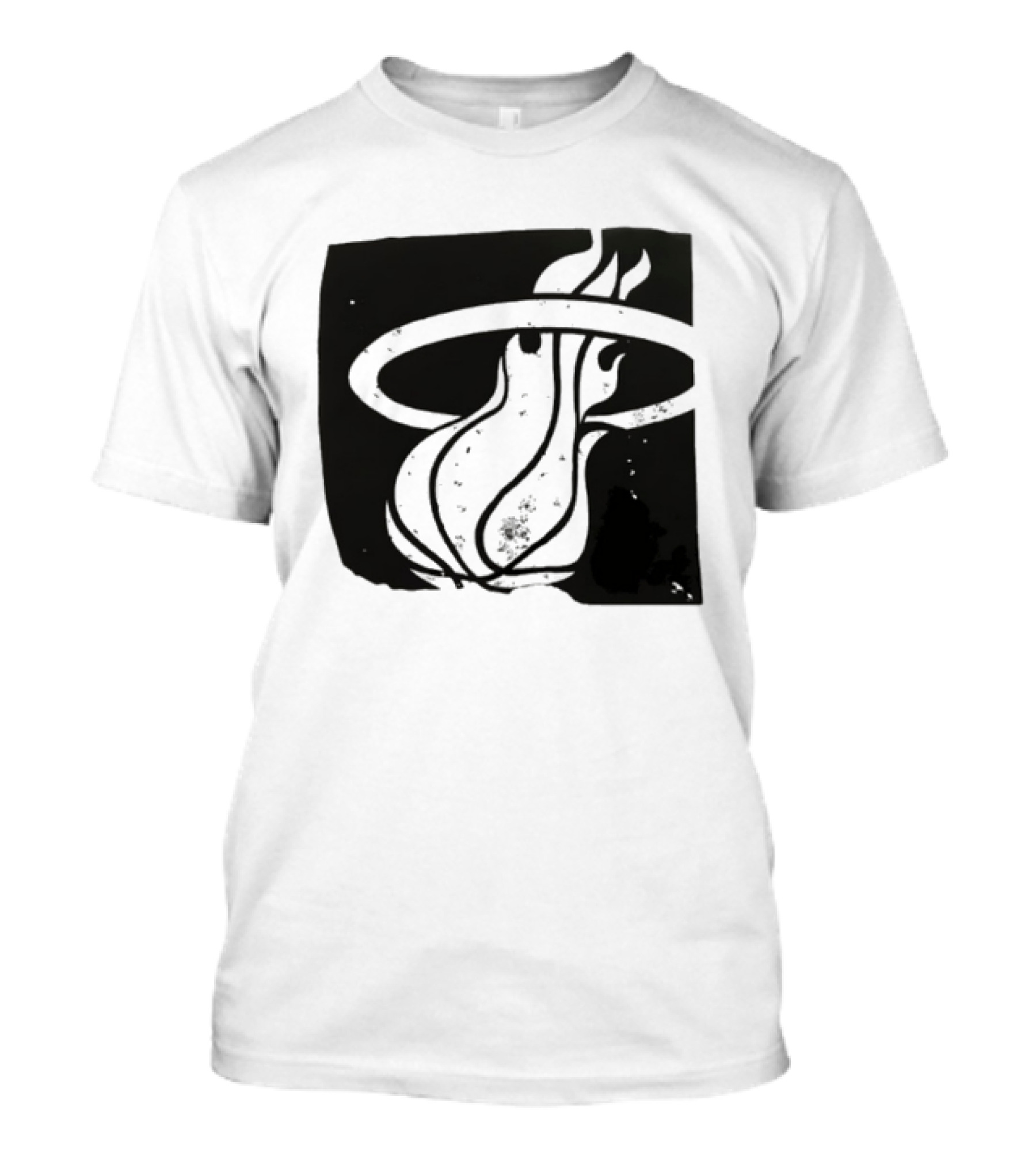 Miami Heat Basketball NBA Iconic Flaming Ball T-Shirt