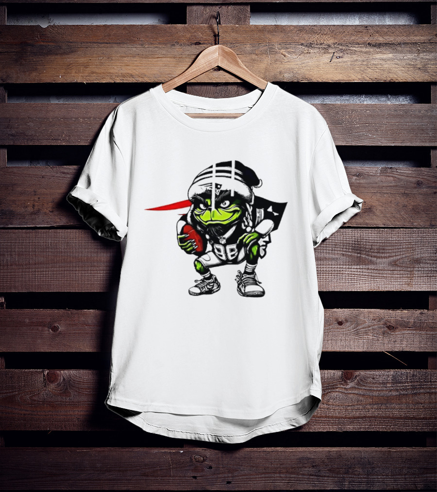New England Patriots Grinch Christmas Football Collaboration T-Shirt