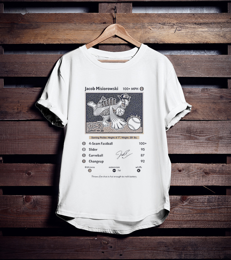 Jacob Misiorowski Milwaukee Brewers Baseball The Miz Gotta K Em All Pokémon Card Style 2026 T-Shirt