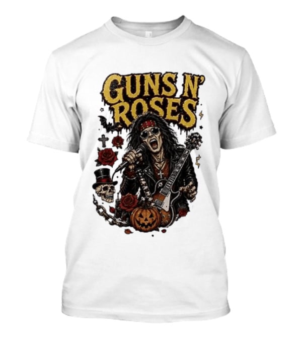 Guns N' Roses I'm A GNR Ghoul Appetite For Fright Halloween Rocks With Skulls And Pumpkins T-Shirt