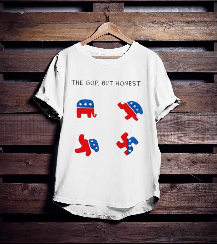 The GOP But Honest Republican Elephant Evolution T-Shirt
