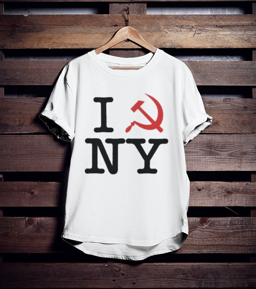 I Love NY Zohran Mamdani Hammer And Sickle T-Shirt