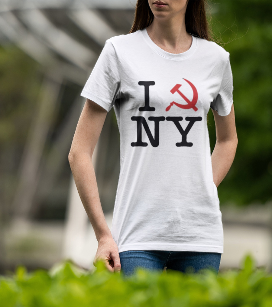 I Love NY Zohran Mamdani Hammer And Sickle T-Shirt