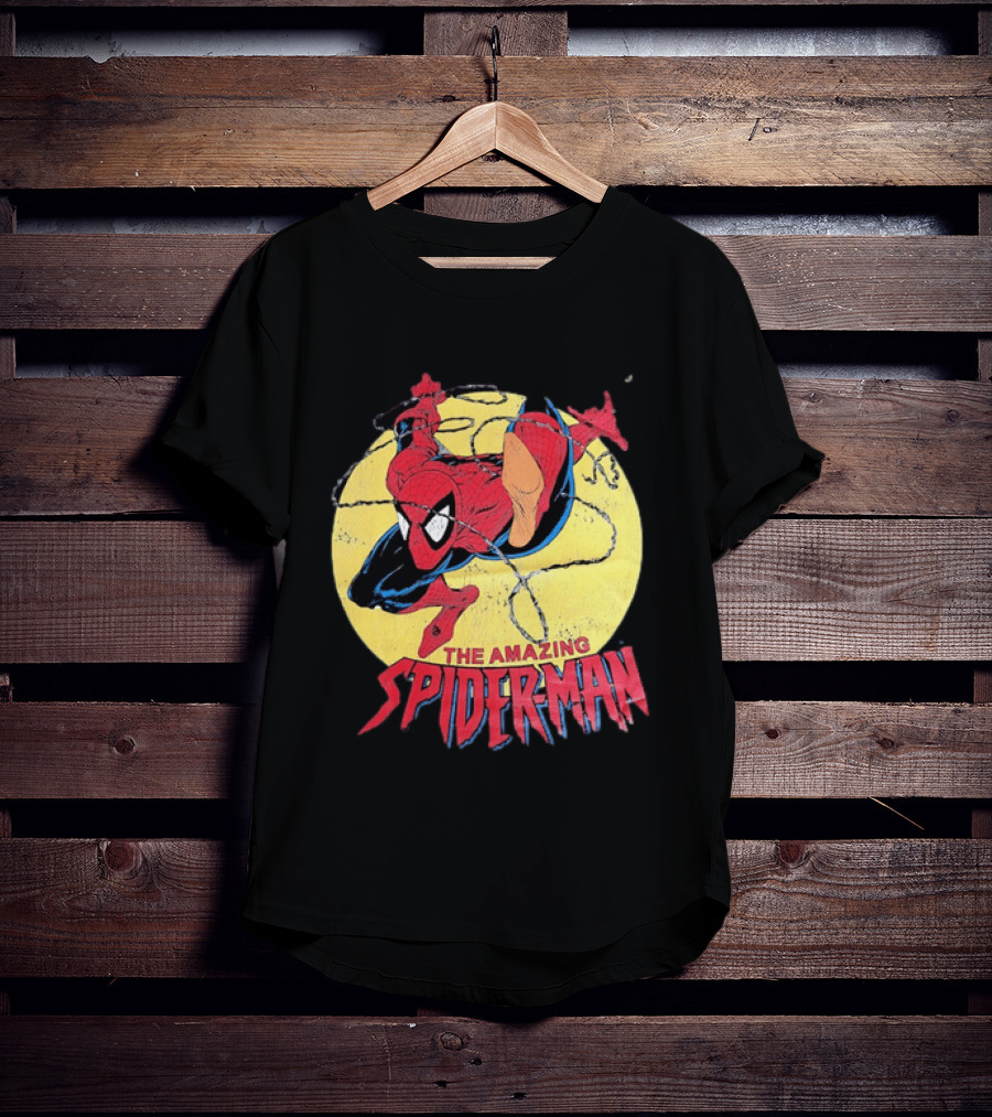 Amazing Spider Man Distressed Marvel Superhero Webslinger T-Shirt