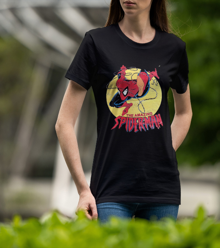 Amazing Spider Man Distressed Marvel Superhero Webslinger T-Shirt